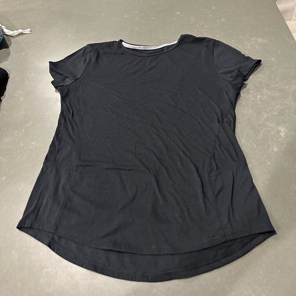 Black Under Armour Cap Sleeve Workout Top